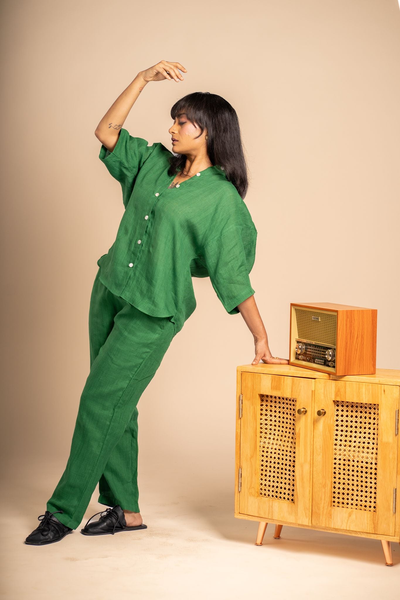 Emerald Linen co ord set