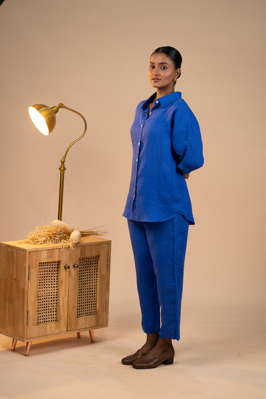 Blue Linen co ord set