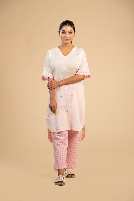 Multi colour buta jamdani co ord set