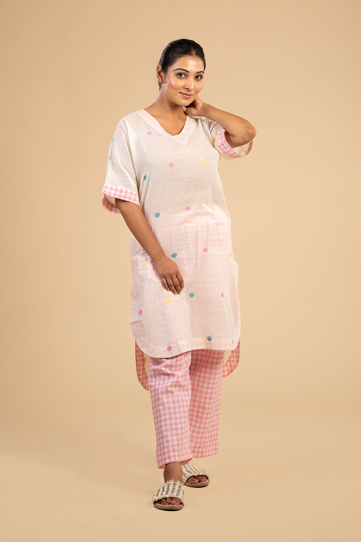 Multi colour buta jamdani co ord set