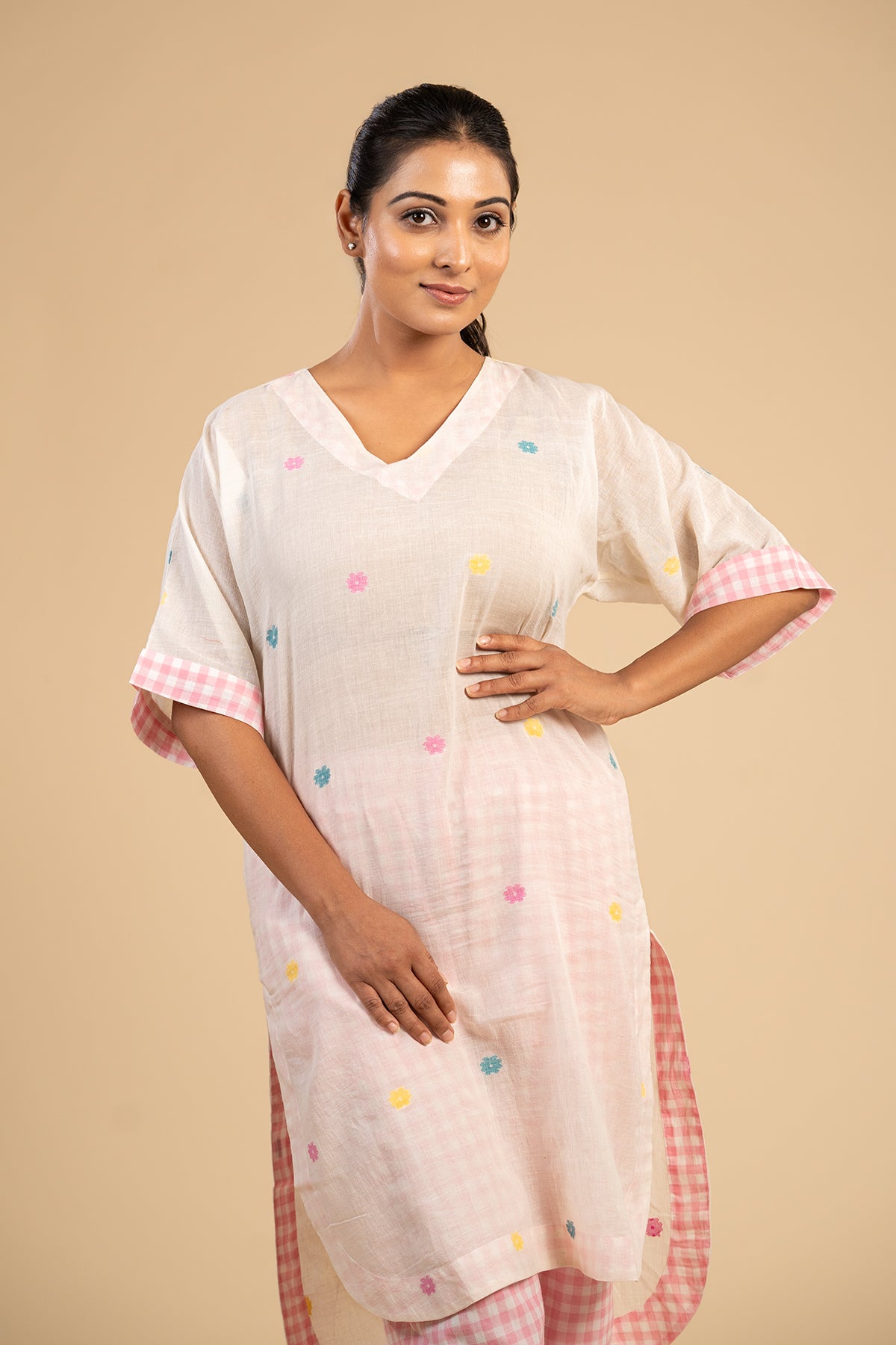Multi colour buta jamdani co ord set