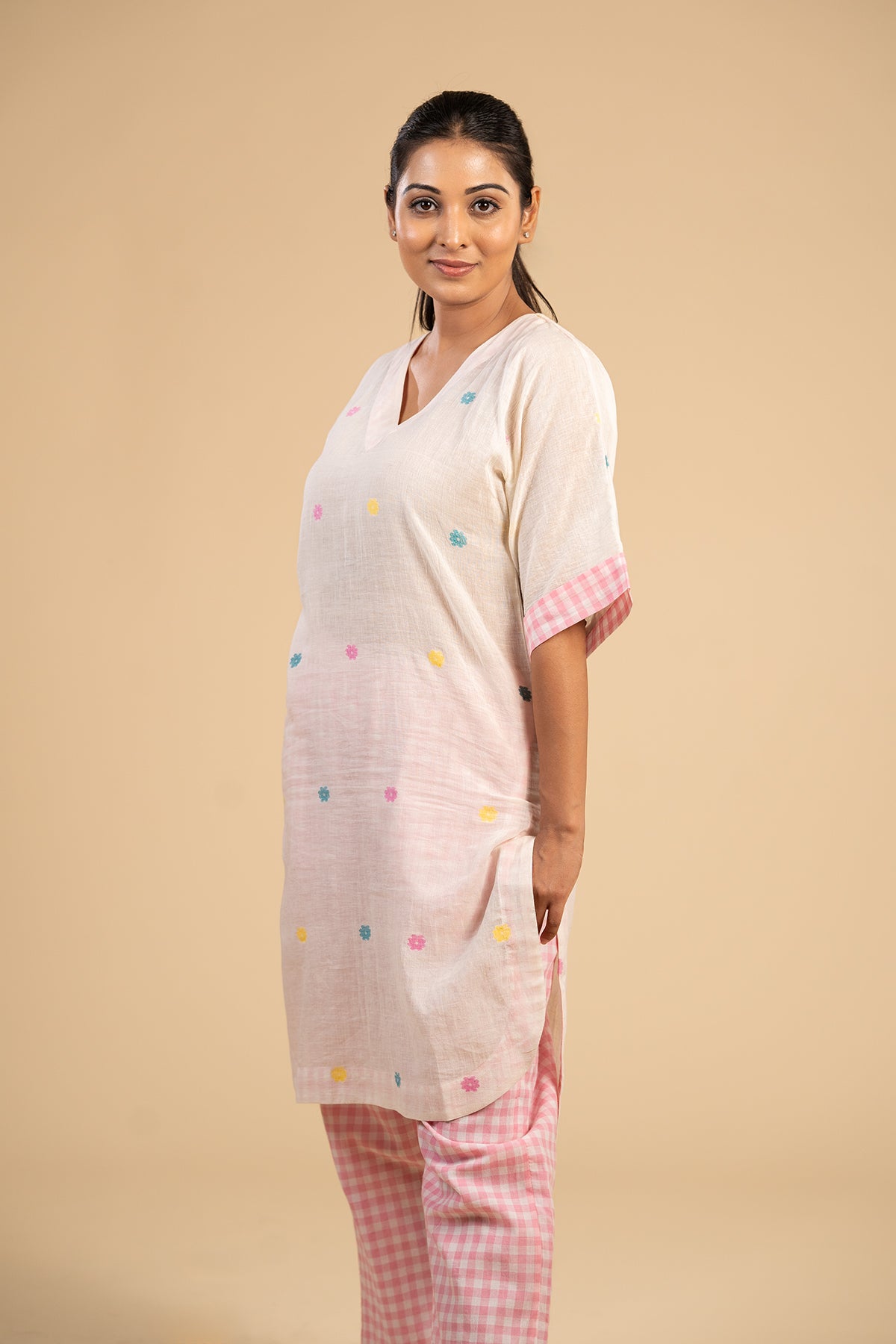 Multi colour buta jamdani co ord set