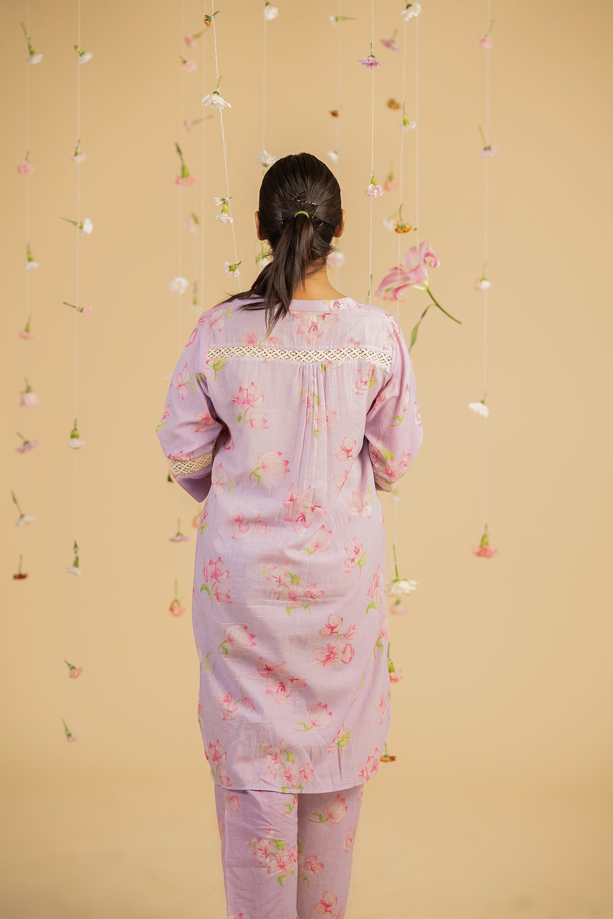 Lavender Bougainville Kurta Set