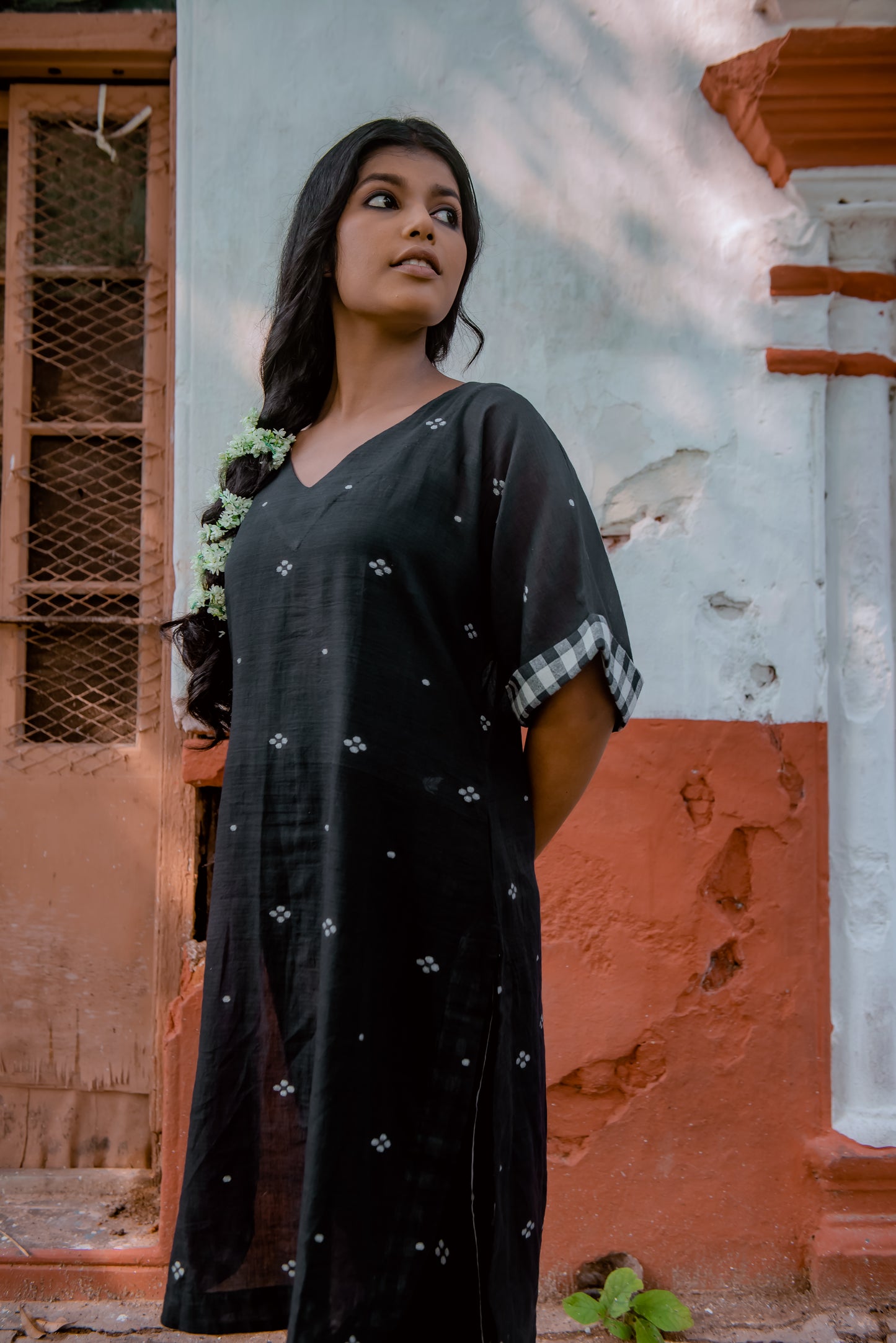 Black buta jamdani co ord set