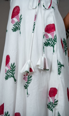 Long Anarkali Handblock Print Dress