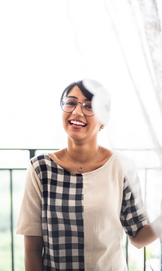 Kotpad Half & Half Shift Dress