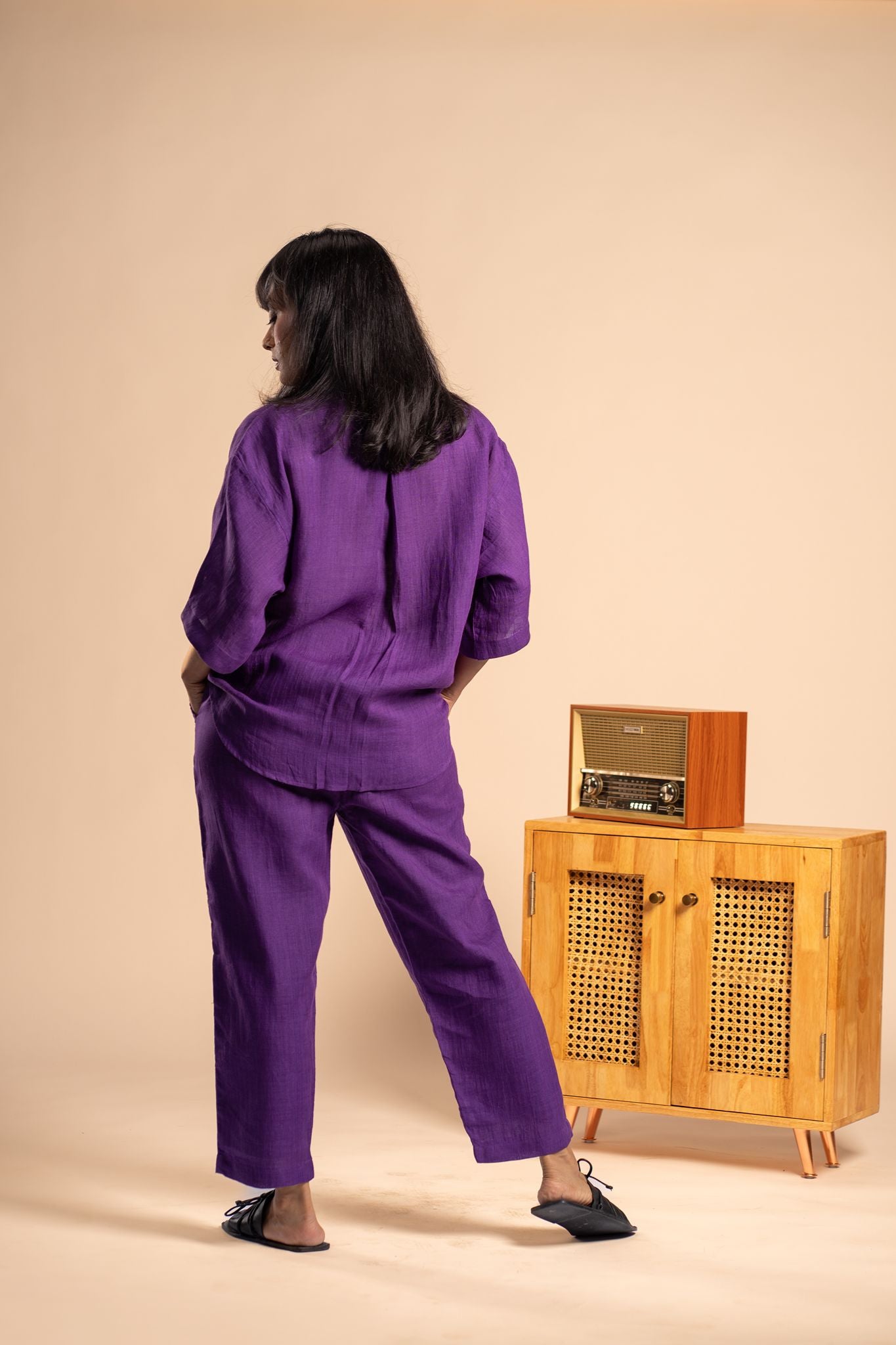 Aubergine Linen co ord set