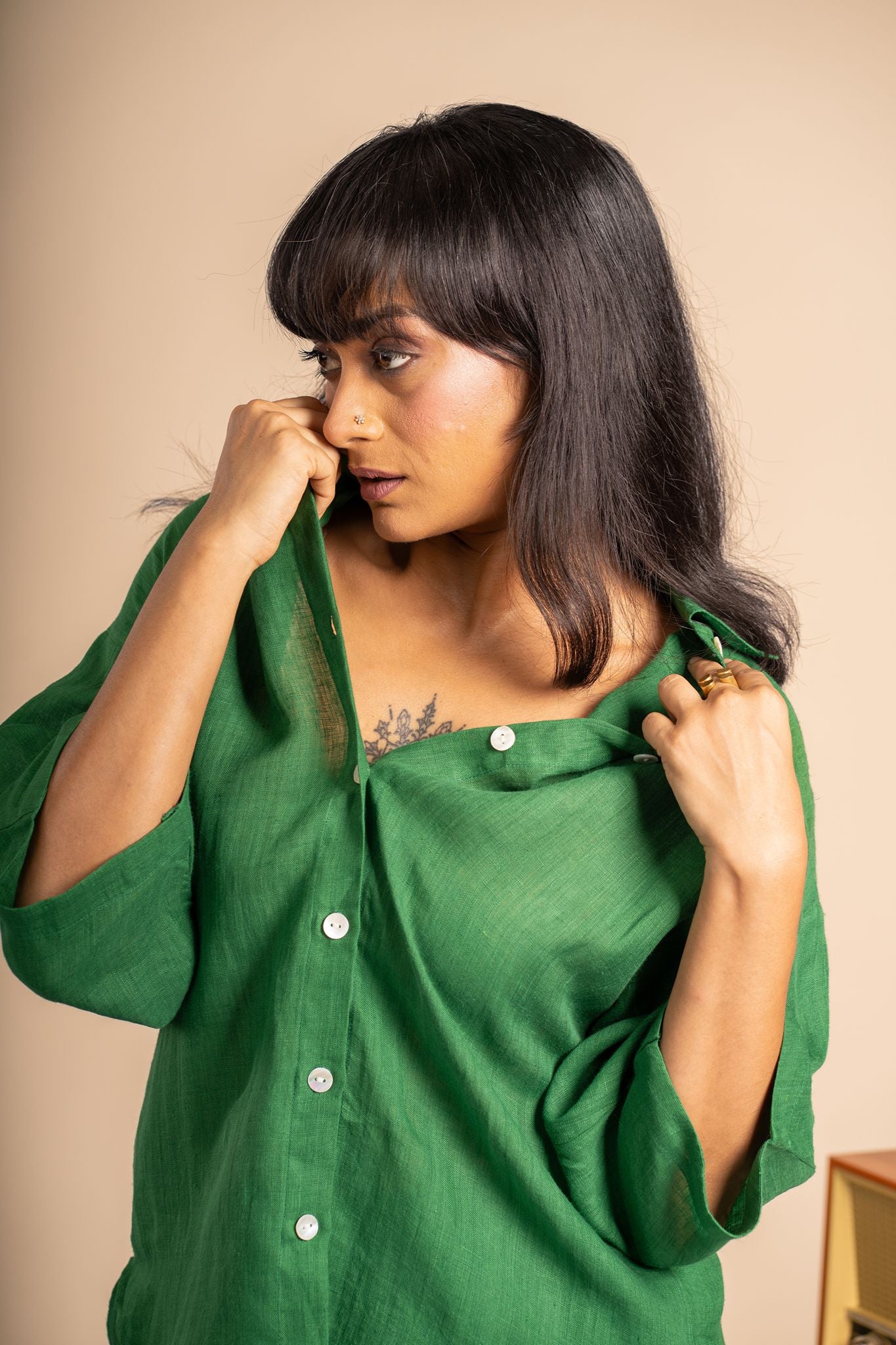 Emerald Linen co ord set