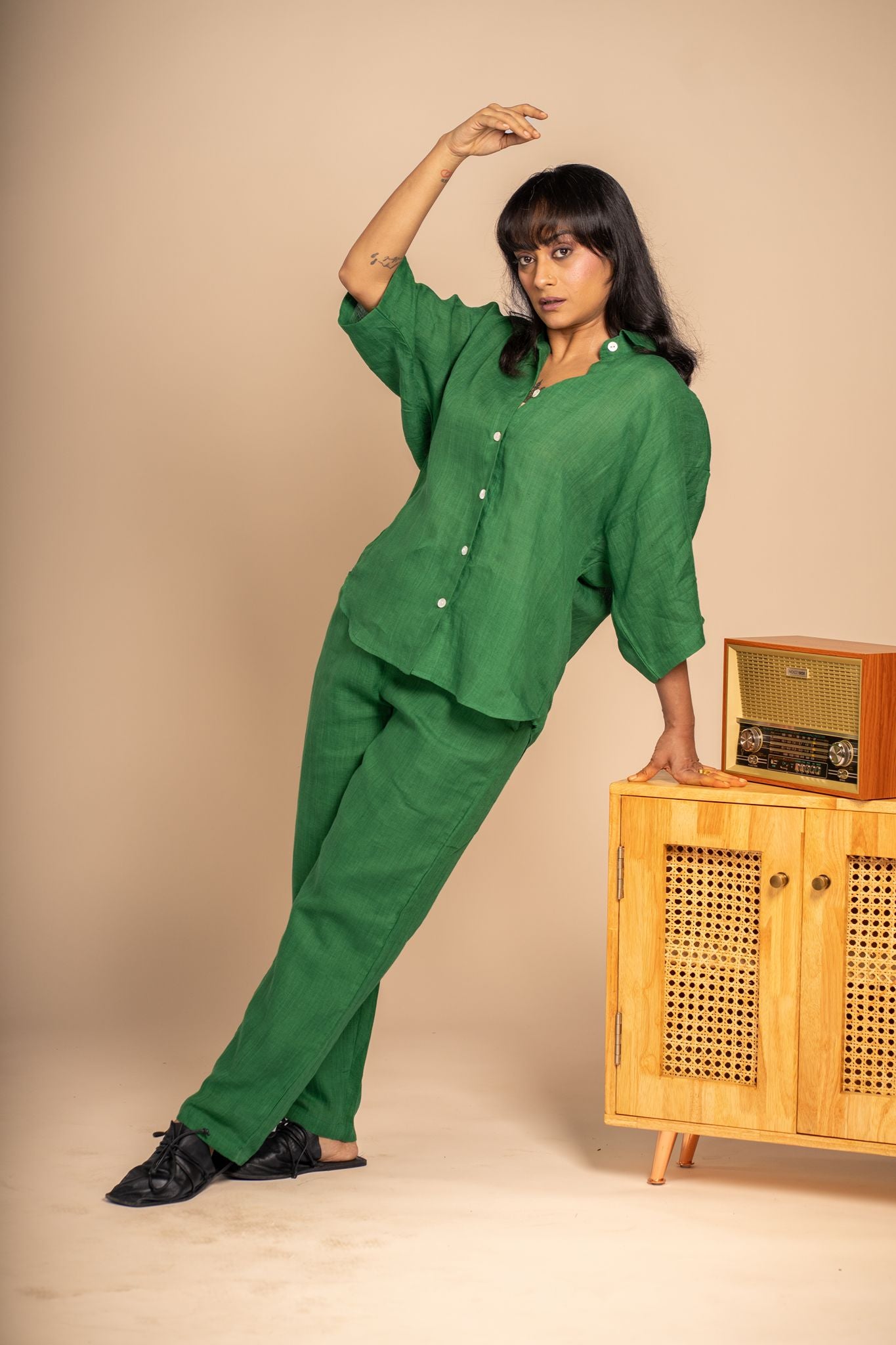 Emerald Linen co ord set