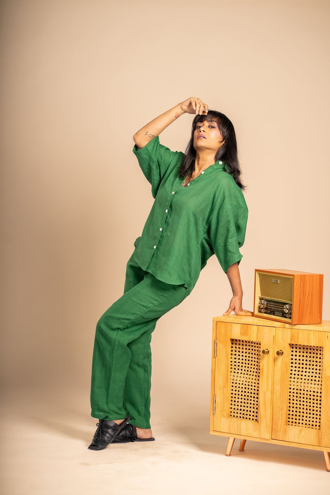 Emerald Linen co ord set