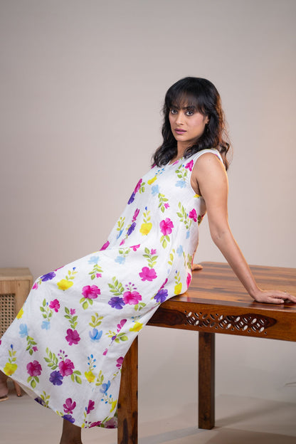 Periwinkle linen dress