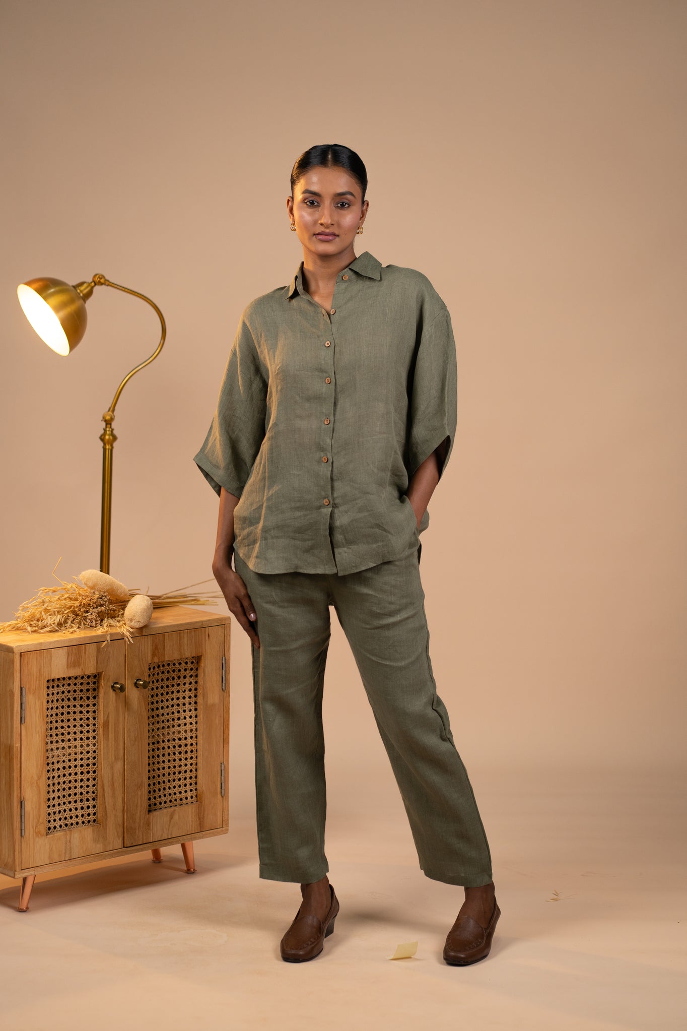 Olive Linen co ord set