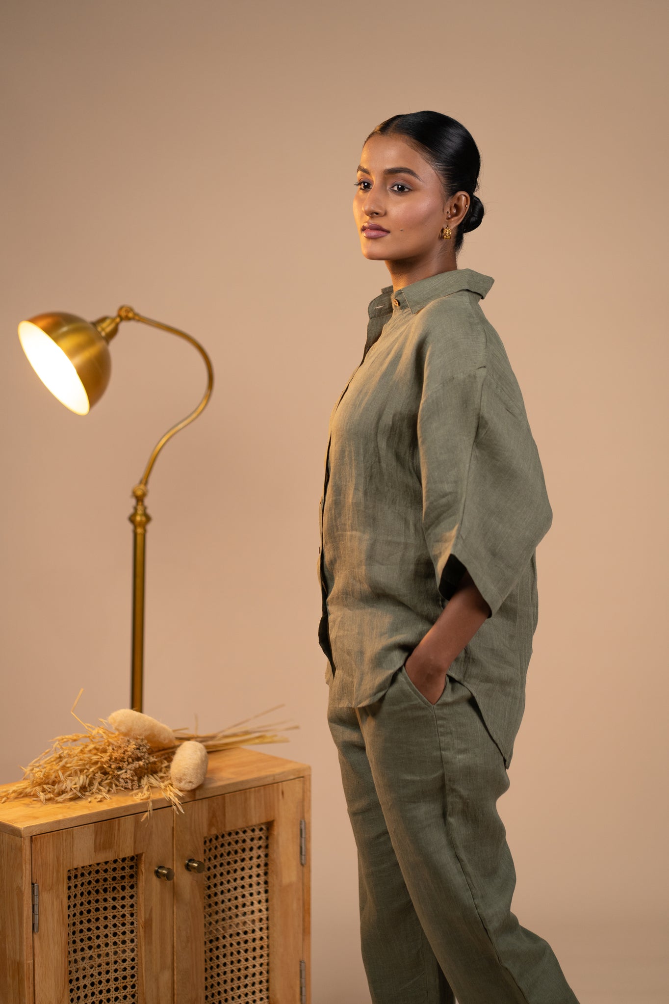 Olive Linen co ord set