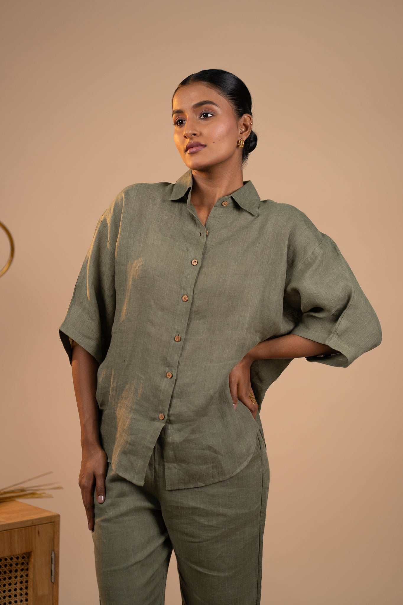 Olive Linen co ord set