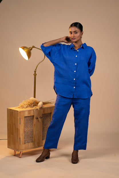 Blue Linen co ord set