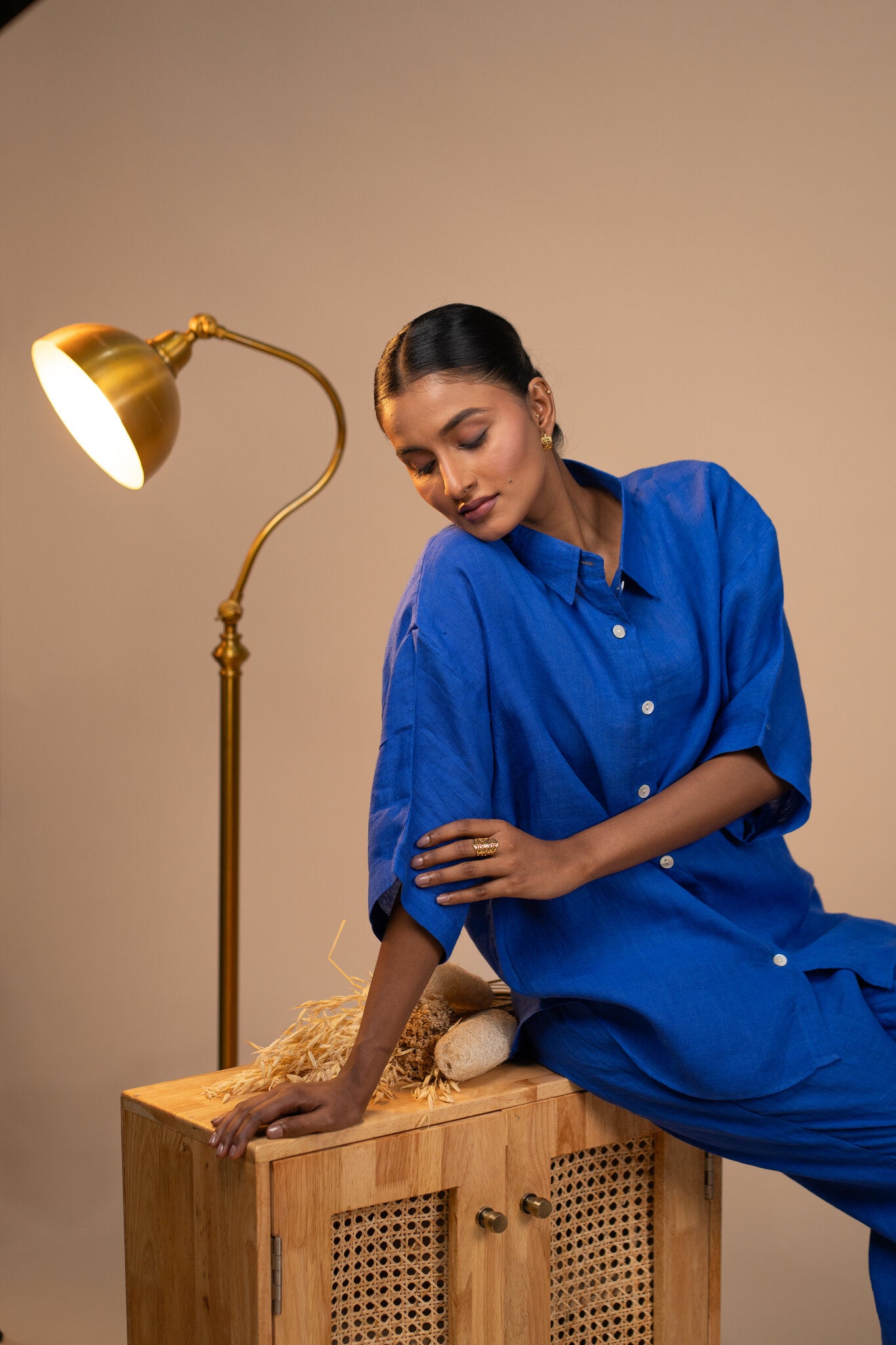 Blue Linen co ord set