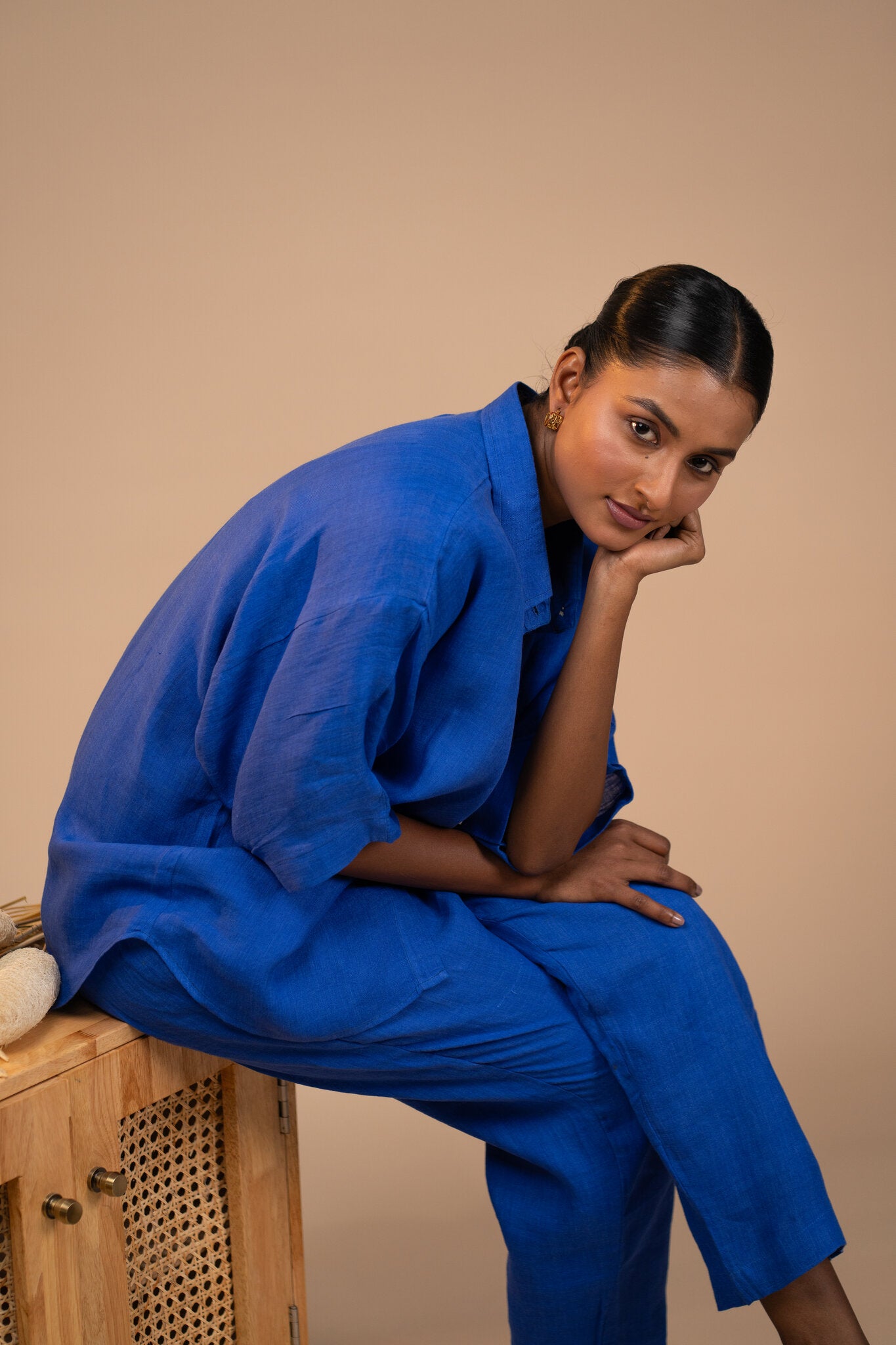 Blue Linen co ord set