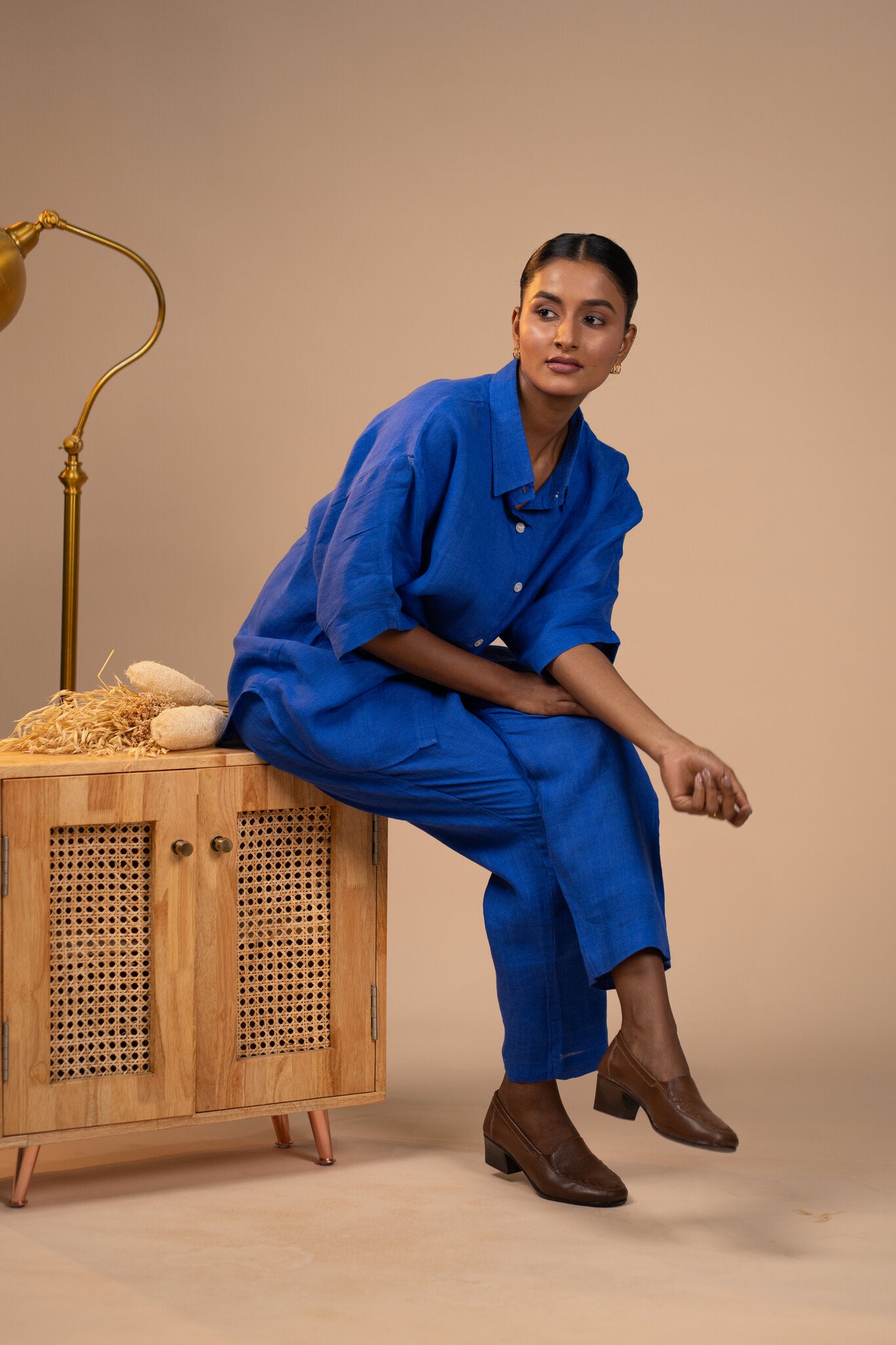 Blue Linen co ord set