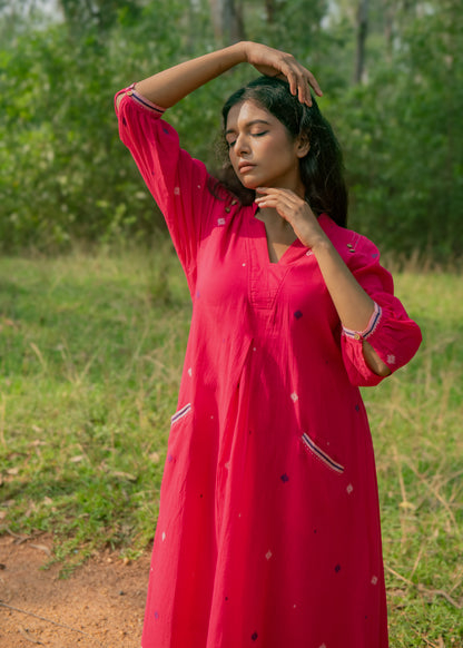 Rani pink jamdani co ord set