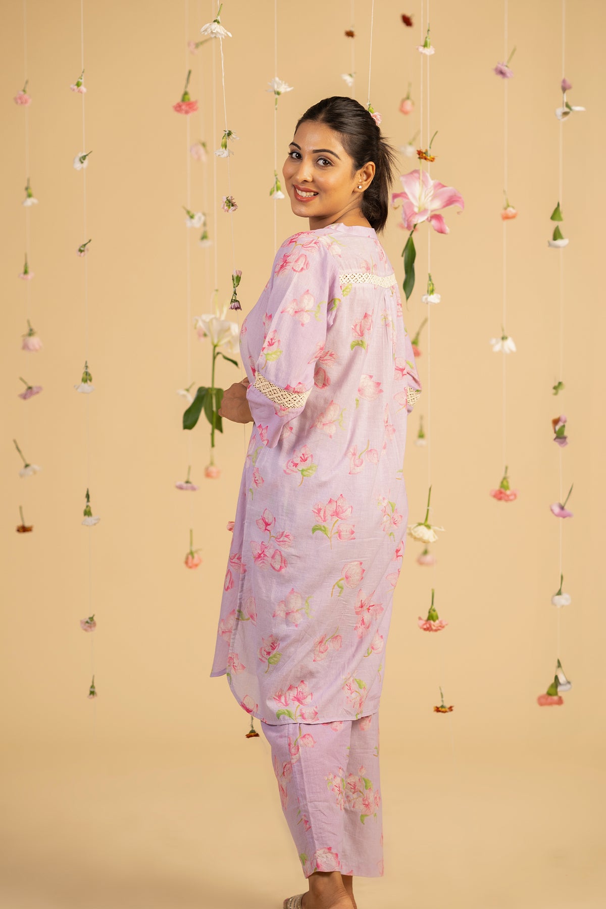 Lavender Bougainville Kurta Set