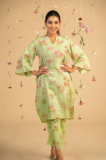 Sage Green Bougainville Kurta Set