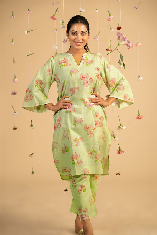 Sage Green Bougainville Kurta Set