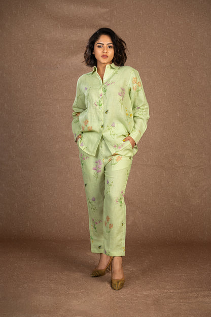 Sage green honey bee shirt