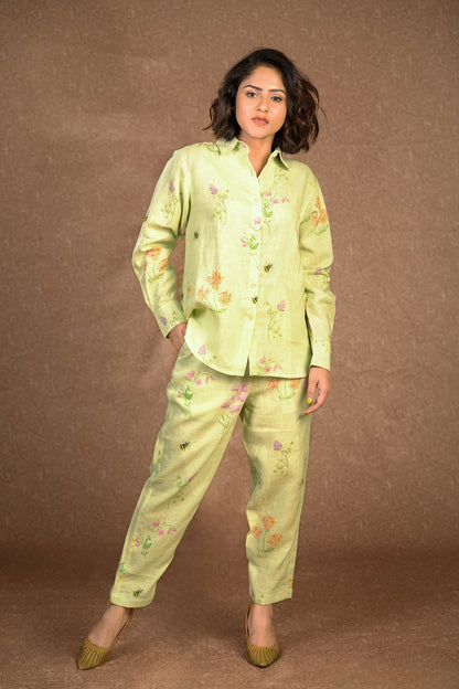 Sage green honey bee shirt