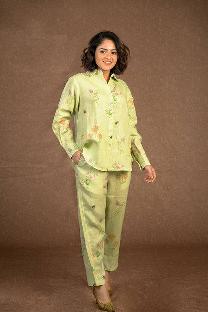 Sage green honey bee shirt