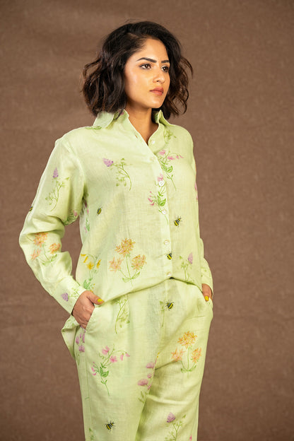 Sage green honey bee shirt