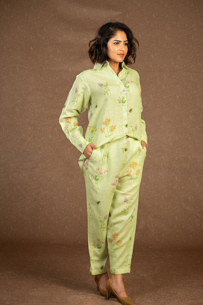 Sage green honey bee shirt