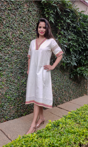 Malkha A Line Selvedge Dress 