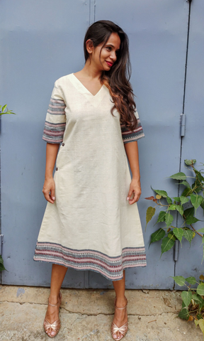 Malkha A Line Selvedge Dress