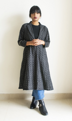 Long Black Ikat Jacket