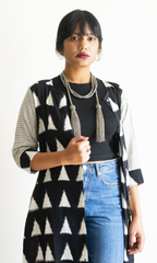 Double Ikat-Kotpad Shirt Dress