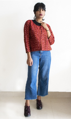 Red Ikat Short Jacket