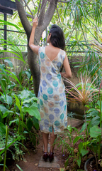 abigail chanderi silk a line dress