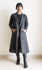 Long Black Ikat Jacket