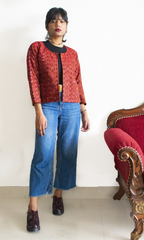 Red Ikat Short Jacket