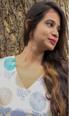 abigail chanderi silk a line dress