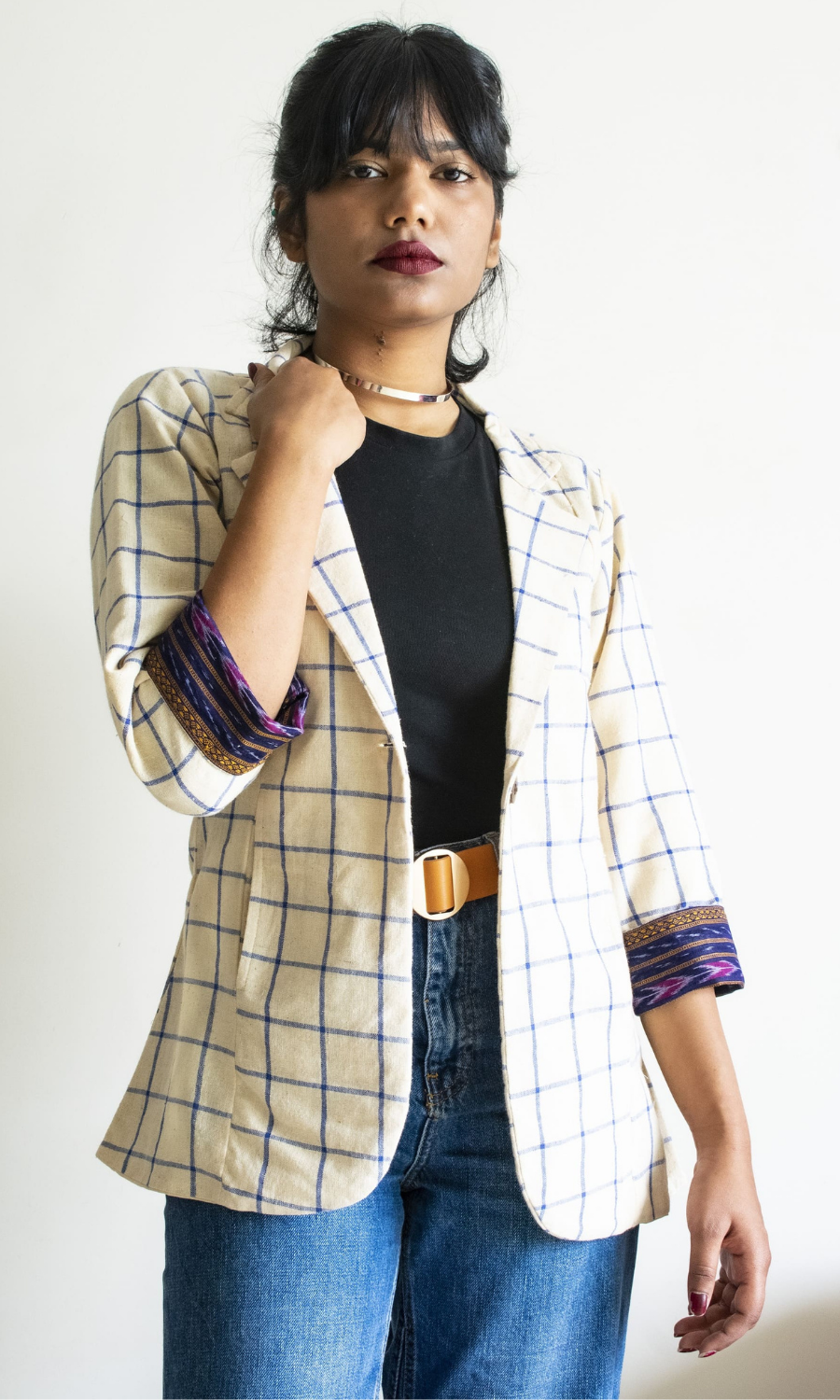 Blue Checks Kotpad Jacket