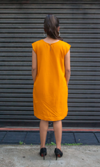 Ahana Mustard Yellow Handwoven Dress