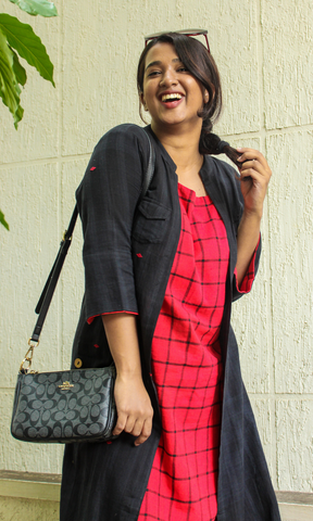 Eclectic Dress Red Buta