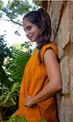 Ahana Mustard Yellow Handwoven Dress