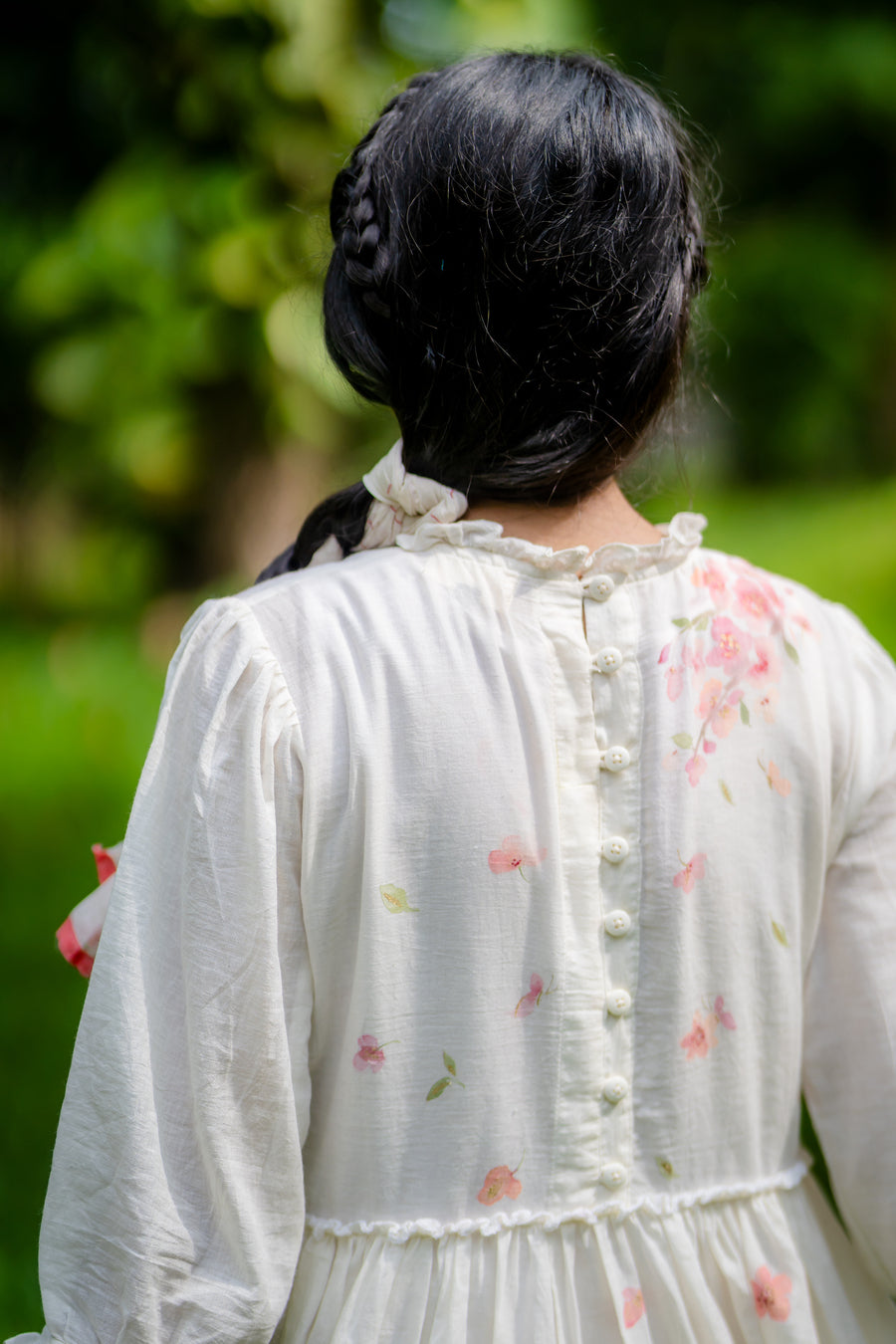 Madeeha Hand Painted Ruffle Dress