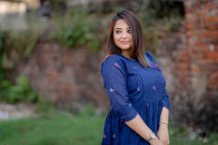 ink blue chidiya pleated jamdani
