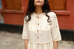 Kotpad Ivory Ruffle Dress