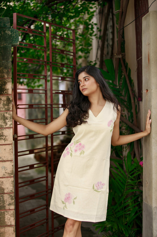 Tabeluia Rosea Hand Painted Dress